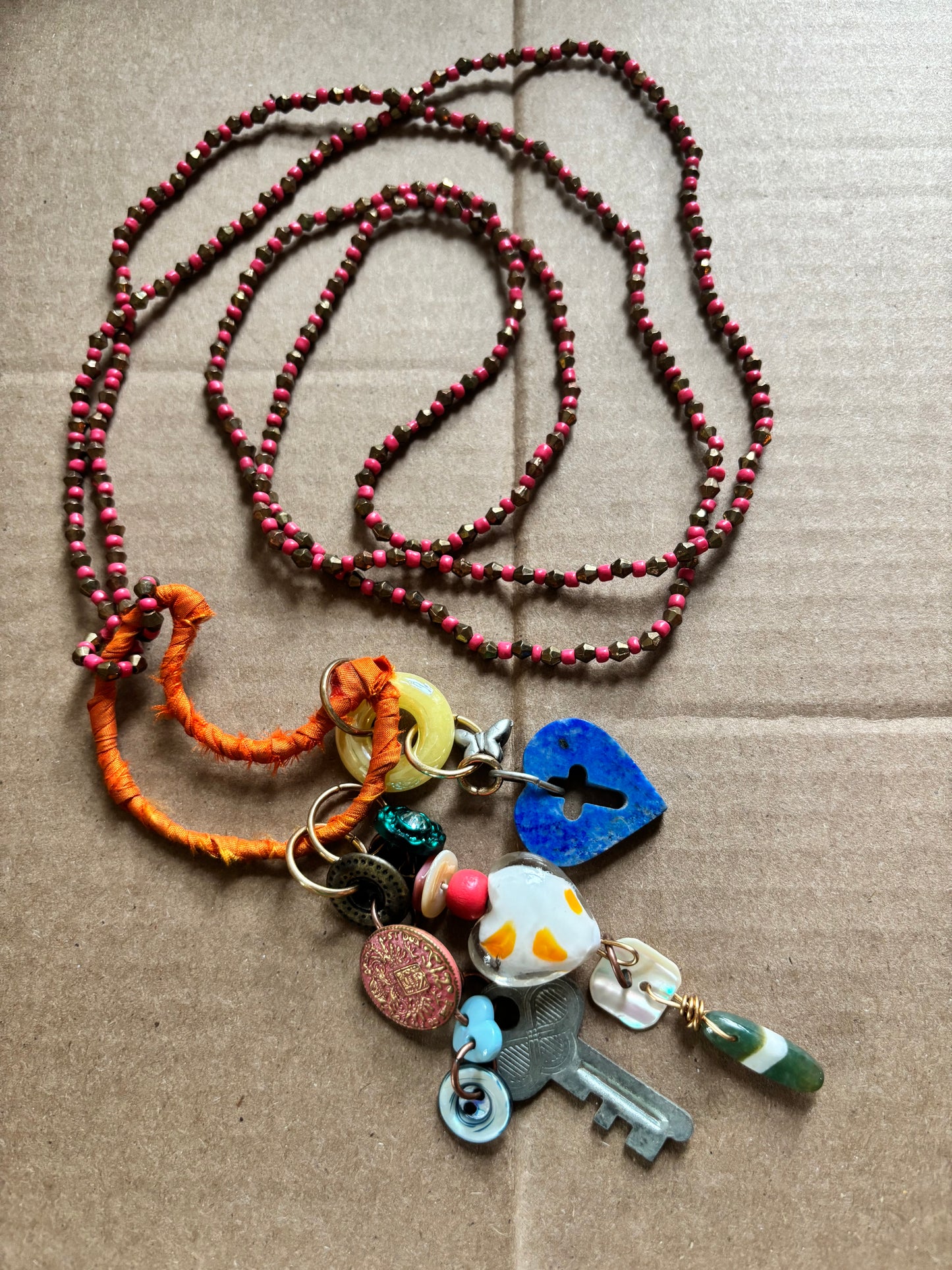 Wrapped my heart with the Moon Charm Necklace