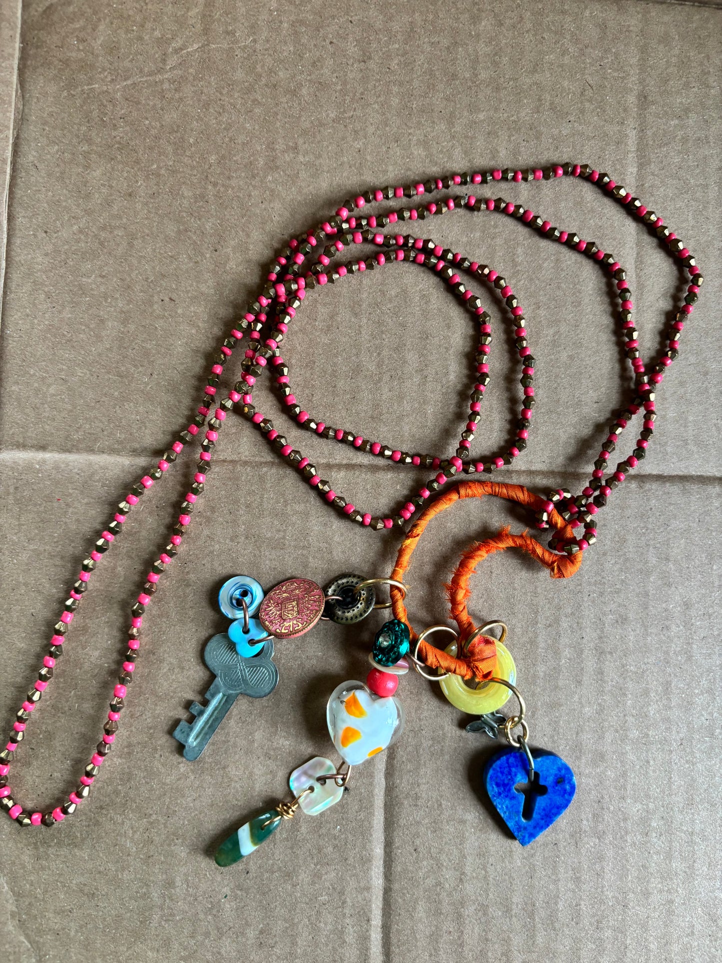 Wrapped my heart with the Moon Charm Necklace