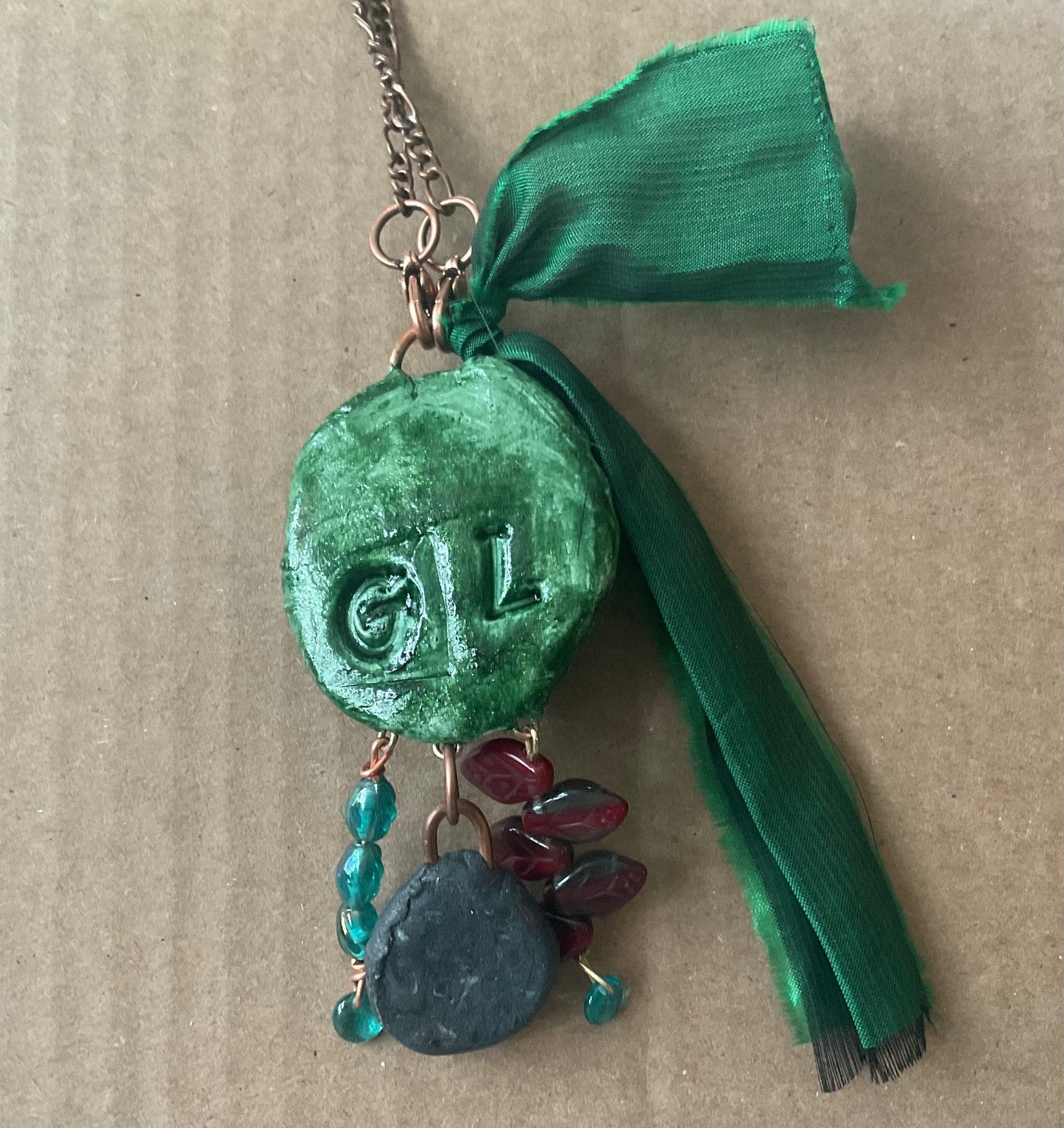 Green With Envy Talisman and Charm Necklace