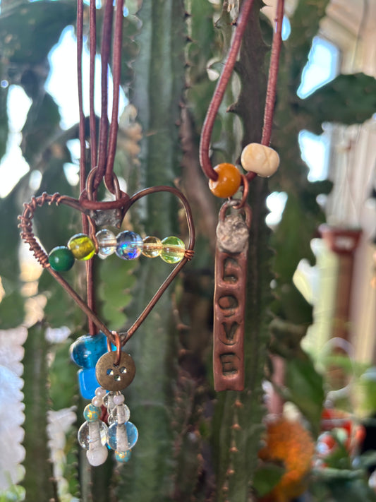 Heart /Love Necklace Duo
