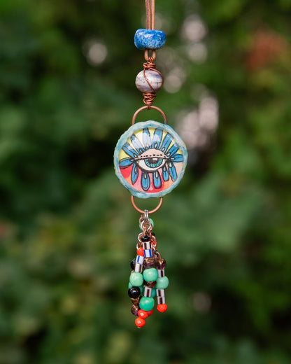 Blue Lazy Daisy Necklace