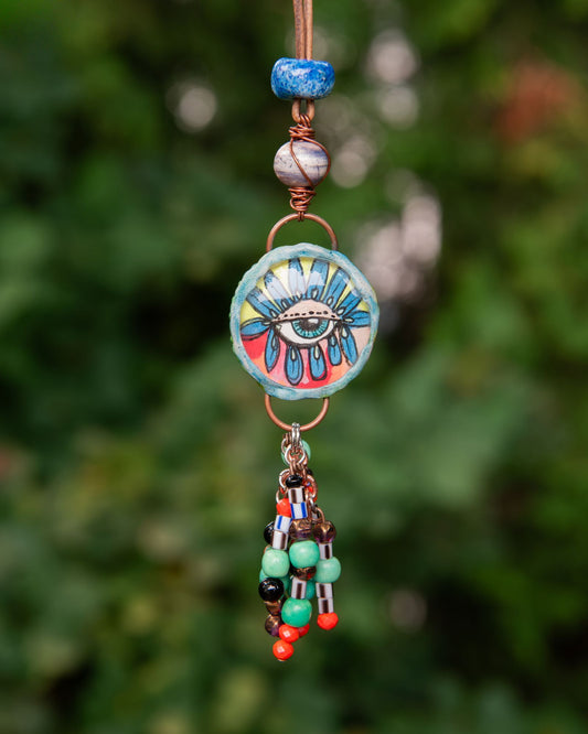 Blue Lazy Daisy Necklace