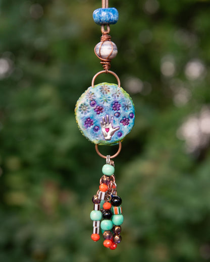 Blue Lazy Daisy Necklace