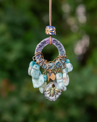 Bumble Bee and Larimar Talisman