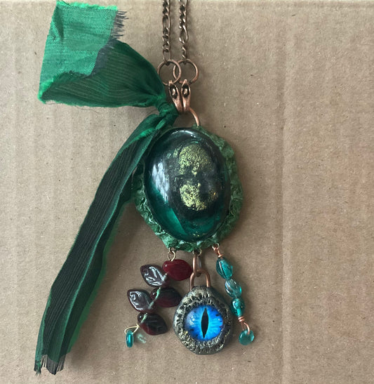 Green With Envy Talisman and Charm Necklace