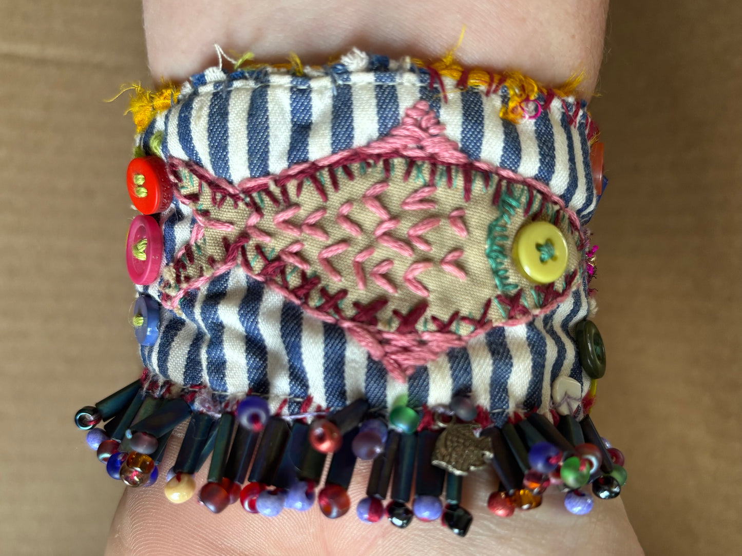 Striped Fish Cuff Bracelet