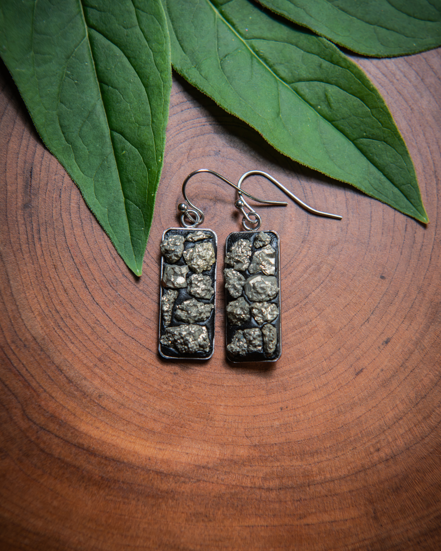 Gemstone Mosaic Drop Earrings