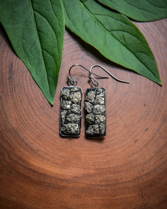 Gemstone Mosaic Drop Earrings