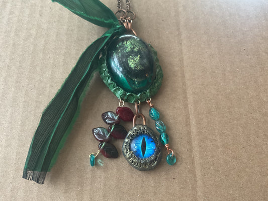 Green With Envy Talisman and Charm Necklace