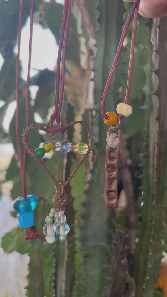 Heart /Love Necklace Duo